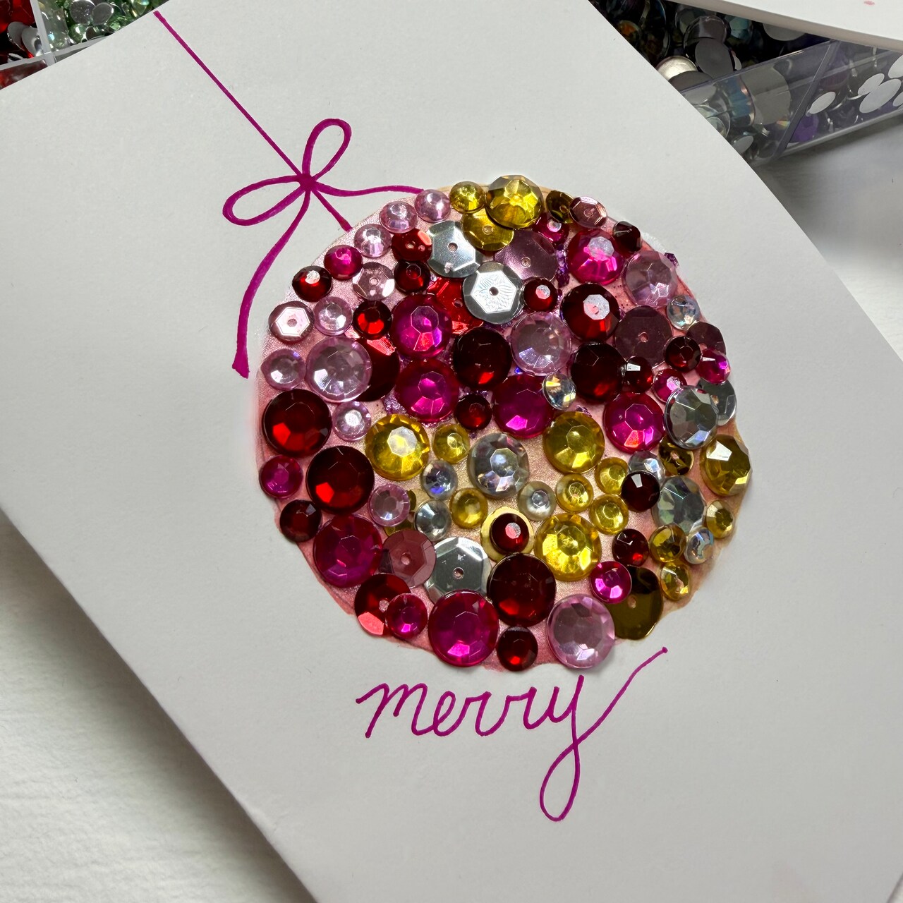 Kids Club: Embellished Ornament Holiday Cards